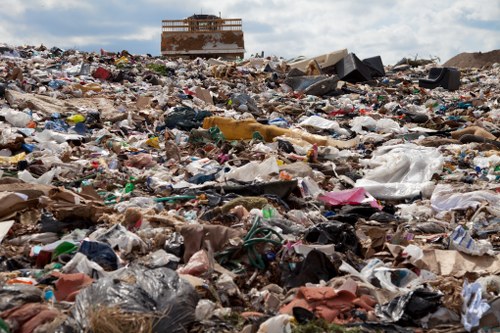 Waste management team at a construction site