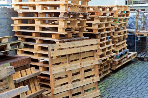Different types of skips lined up for hire in Enfield